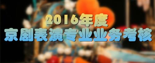 嗯啊双插女视频国家京剧院2016年度京剧表演专业业务考...